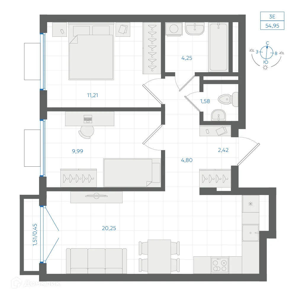 Фото квартиры в ЖК Центральный Парк