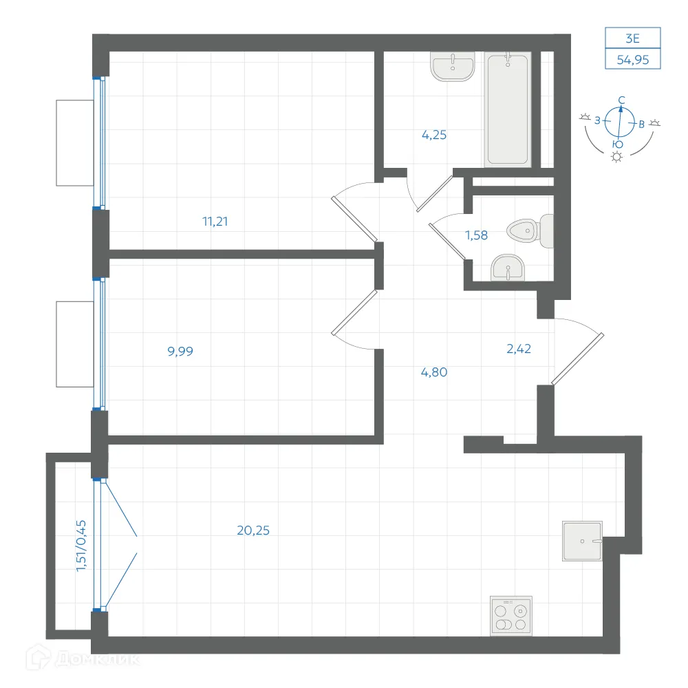Фото квартиры в ЖК Центральный Парк