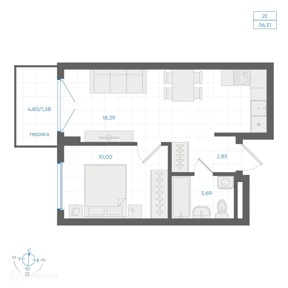 Фото квартиры в ЖК Центральный Парк
