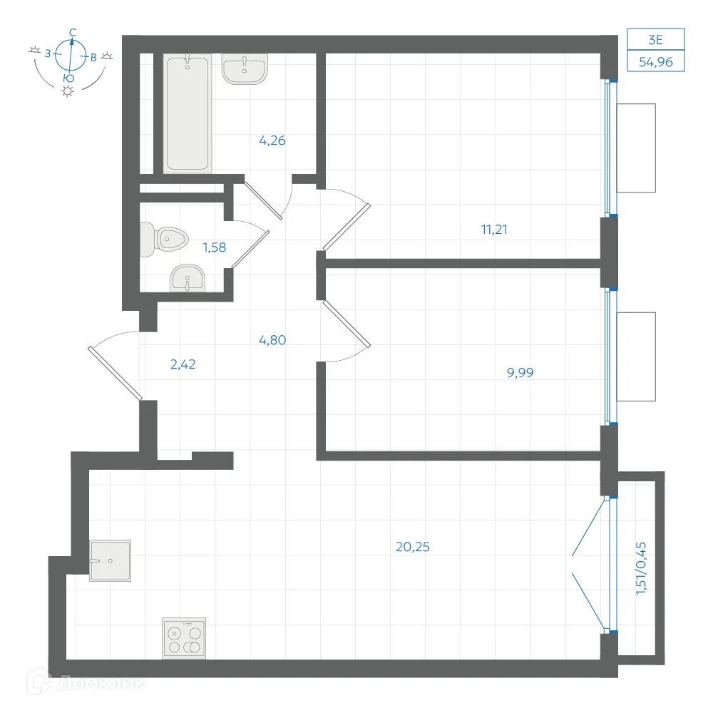 Фото квартиры в ЖК Центральный Парк