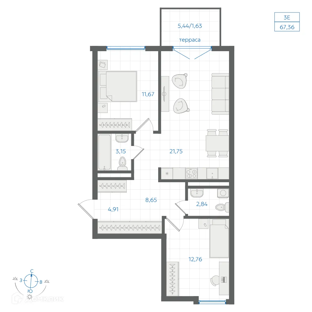 Фото квартиры в ЖК Центральный Парк