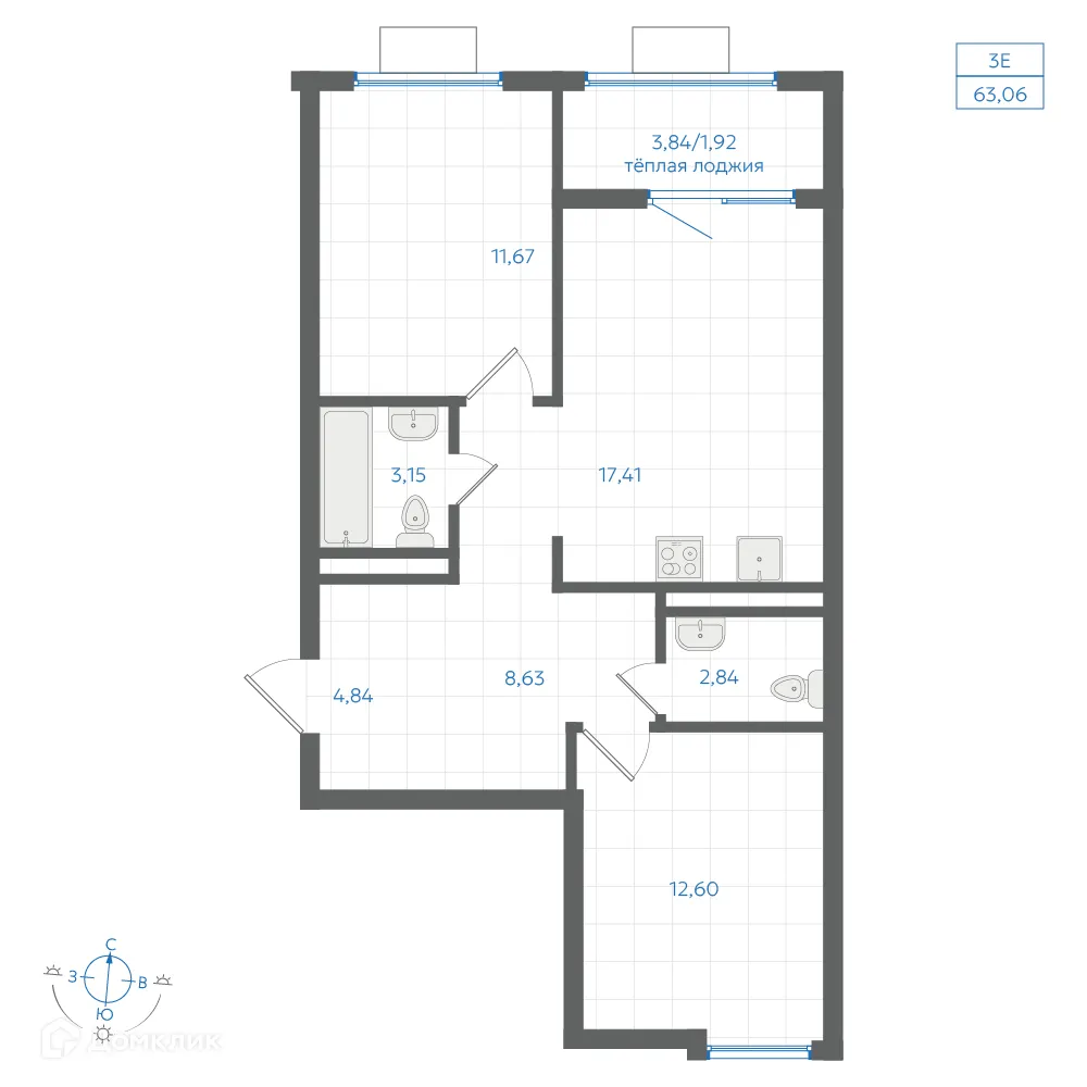 Фото квартиры в ЖК Центральный Парк