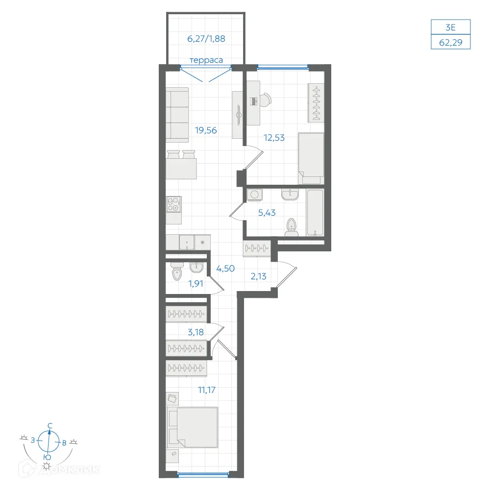 Фото квартиры в ЖК Центральный Парк