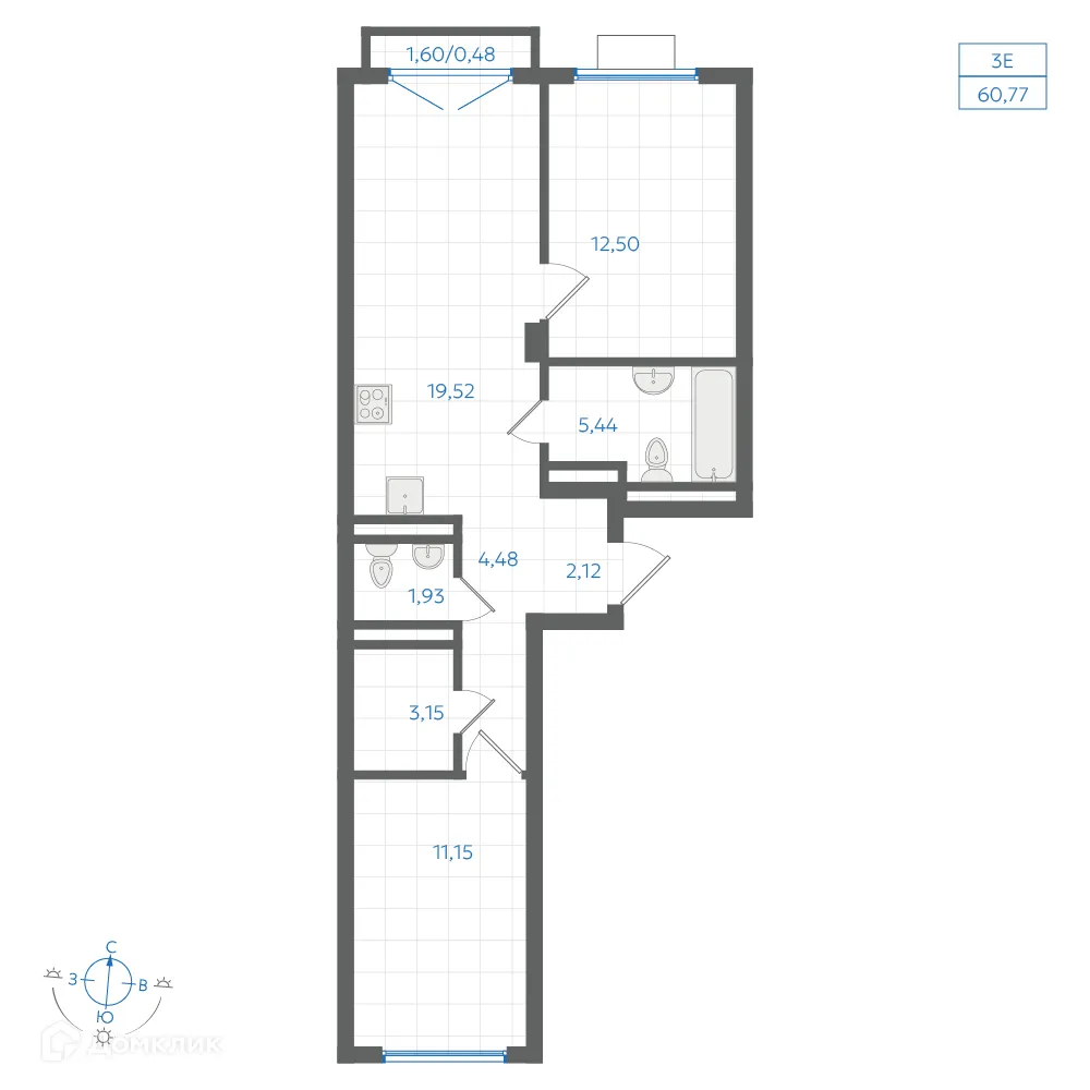 Фото квартиры в ЖК Центральный Парк