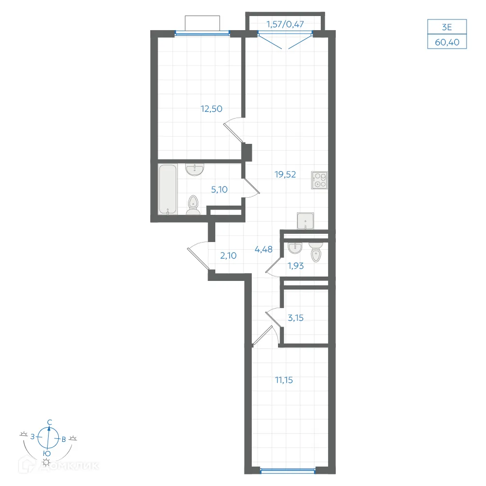 Фото квартиры в ЖК Центральный Парк