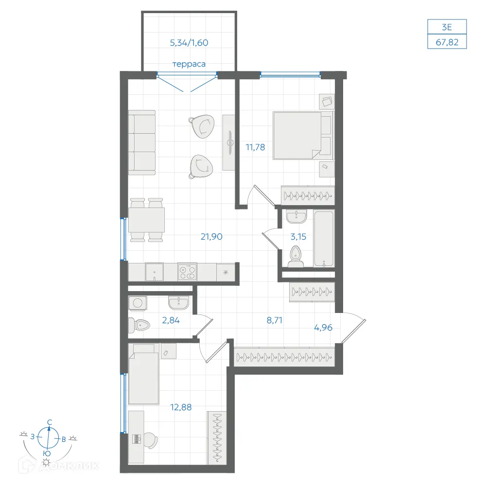 Фото квартиры в ЖК Центральный Парк