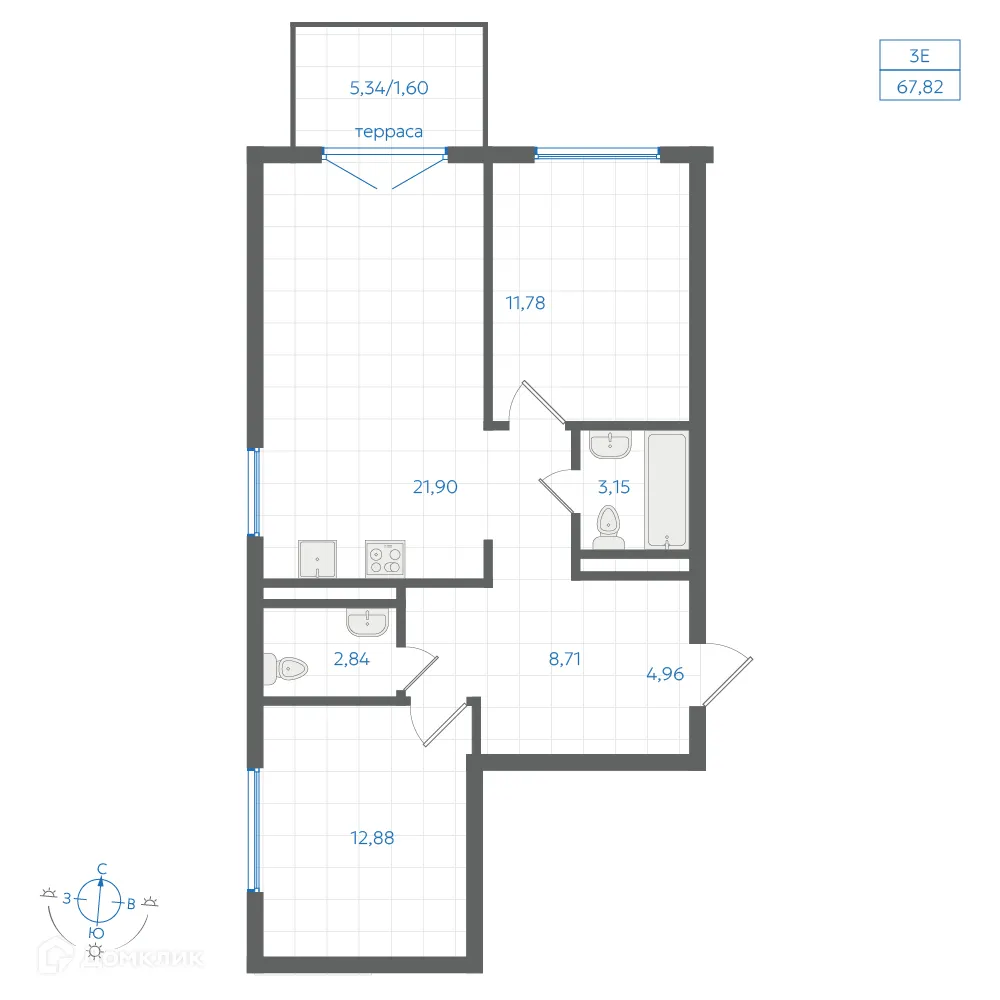 Фото квартиры в ЖК Центральный Парк