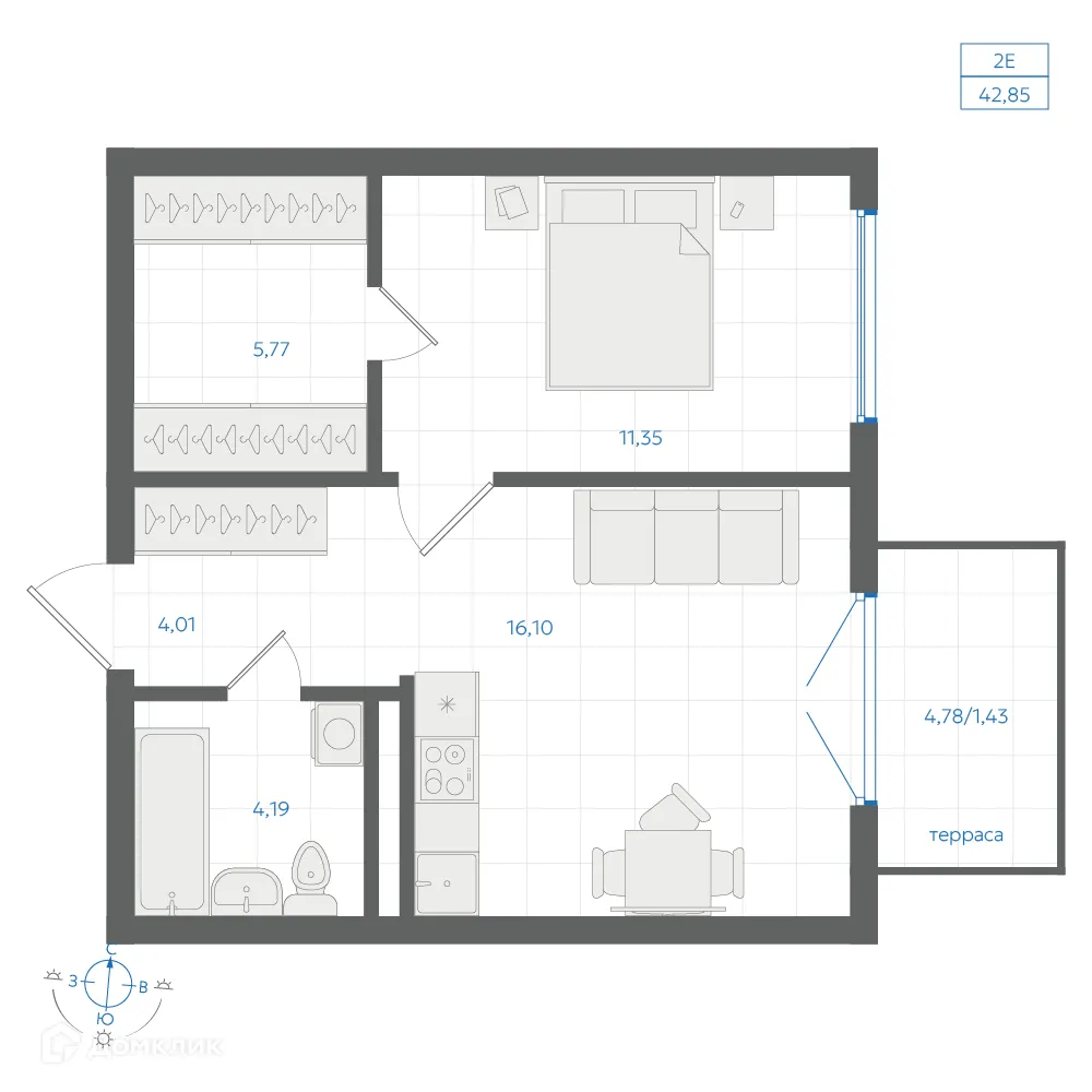 Фото квартиры в ЖК Центральный Парк