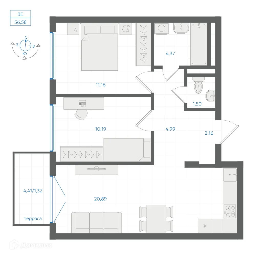 Фото квартиры в ЖК Центральный Парк