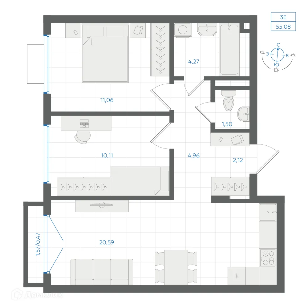 Фото квартиры в ЖК Центральный Парк