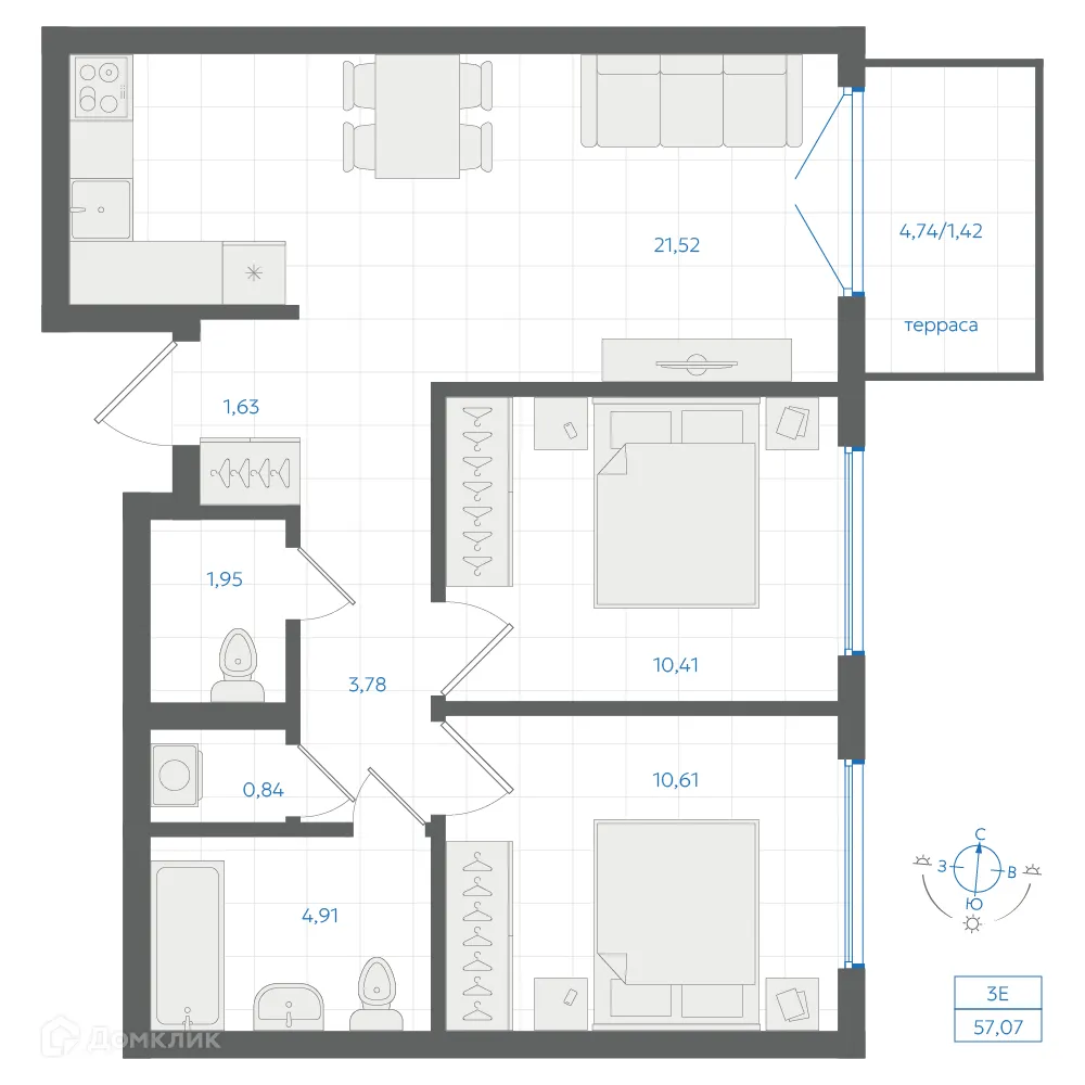 Фото квартиры в ЖК Центральный Парк