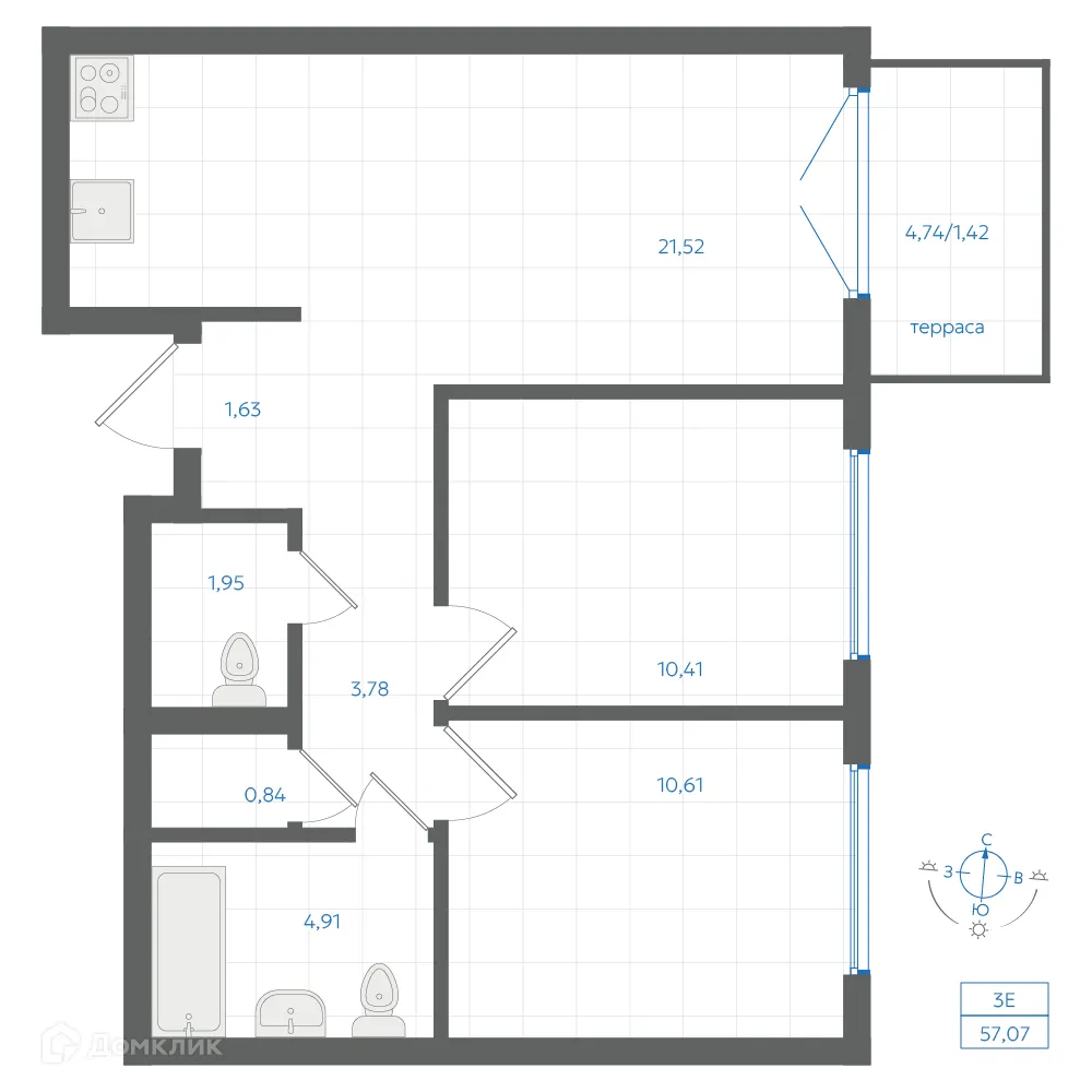 Фото квартиры в ЖК Центральный Парк