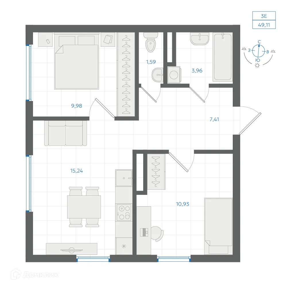 Фото квартиры в ЖК Центральный Парк