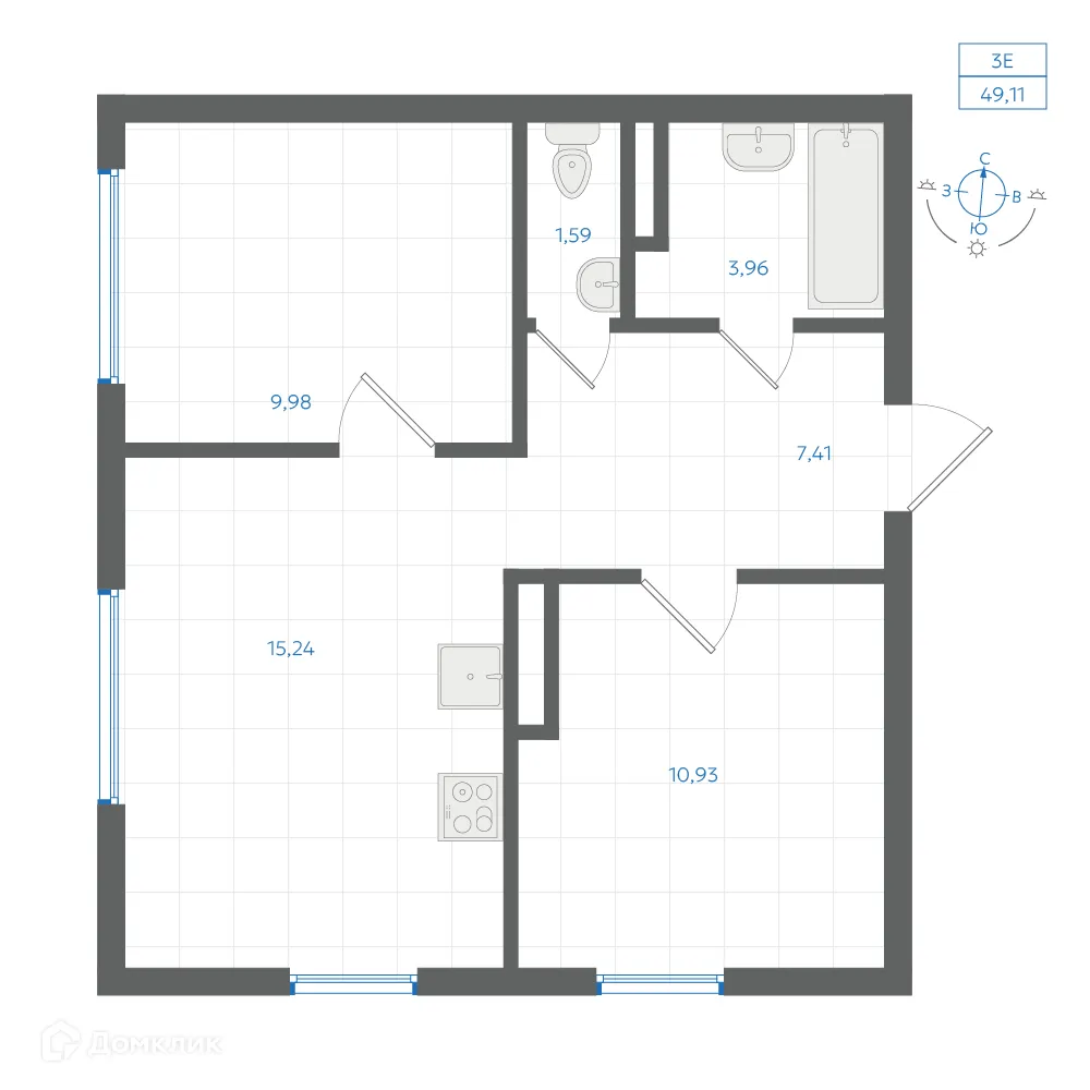 Фото квартиры в ЖК Центральный Парк