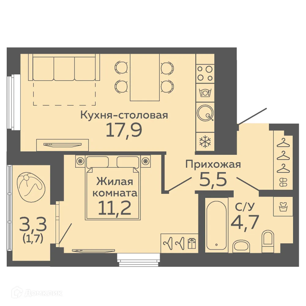 Фото квартиры в ЖК Новокольцовский