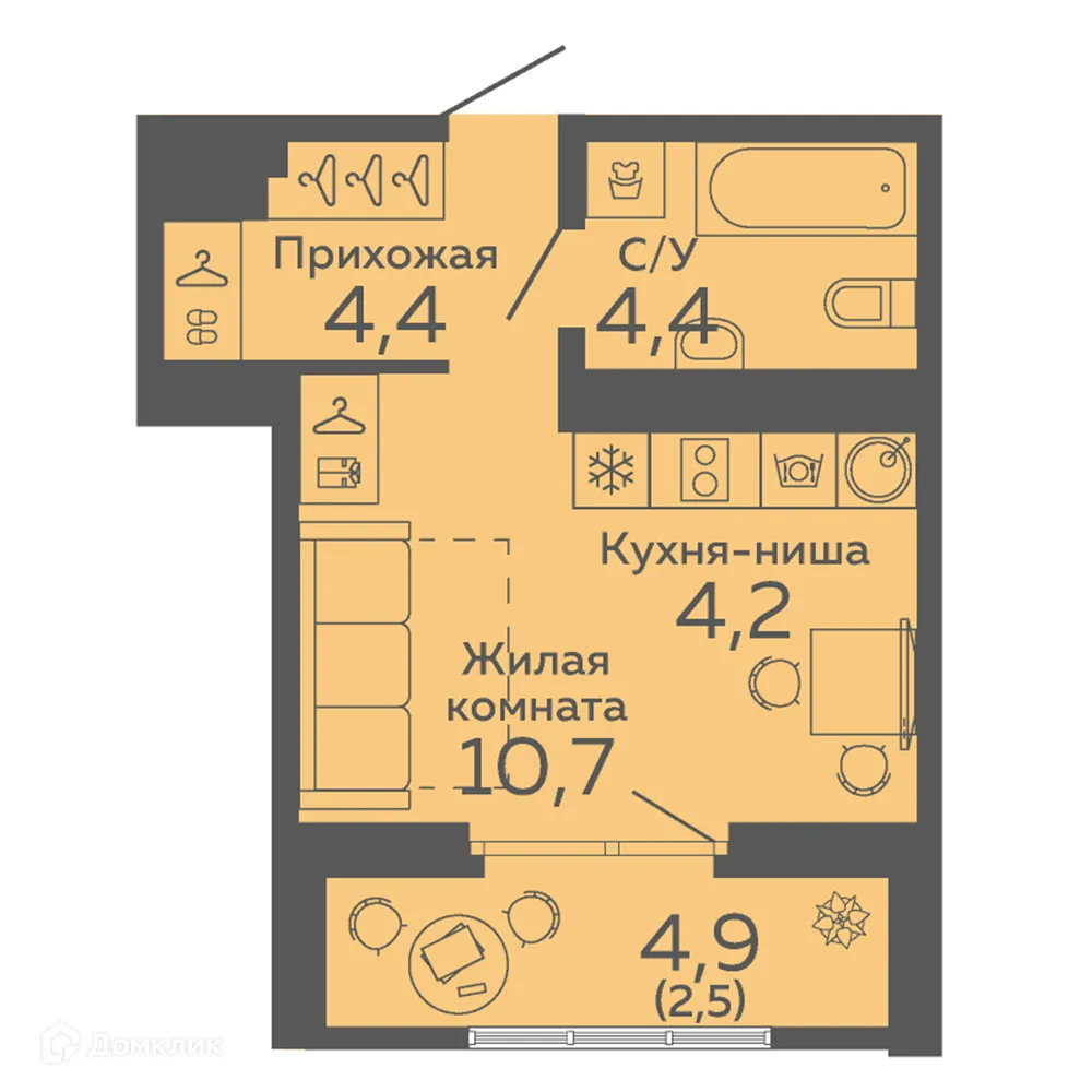 Фото квартиры в ЖК Новокольцовский