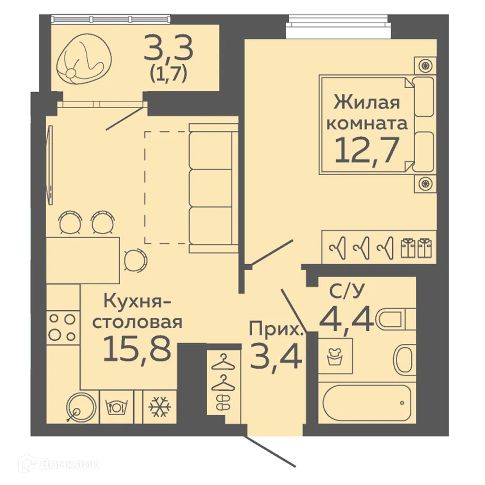 Фото квартиры в ЖК Новокольцовский