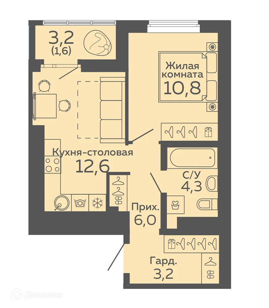 Фото квартиры в ЖК Новокольцовский