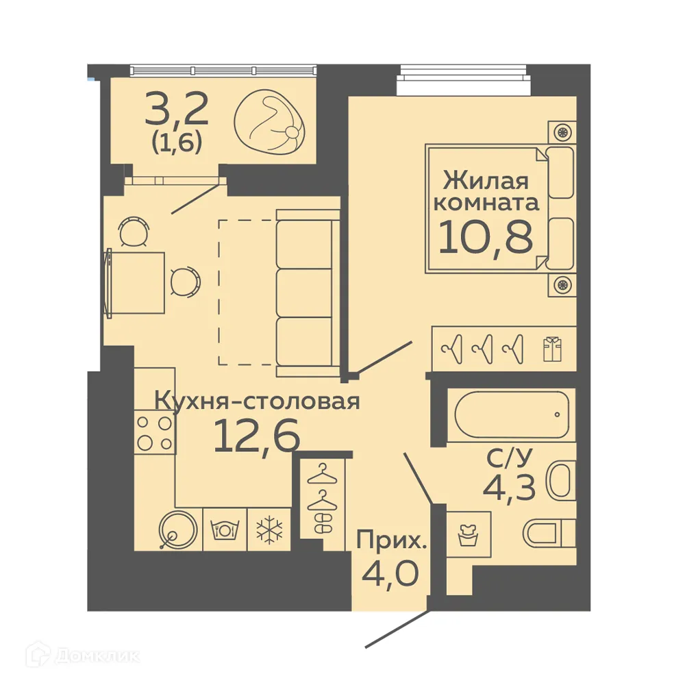 Фото квартиры в ЖК Новокольцовский