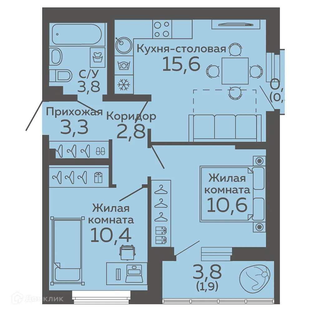 Фото квартиры в ЖК Новокольцовский
