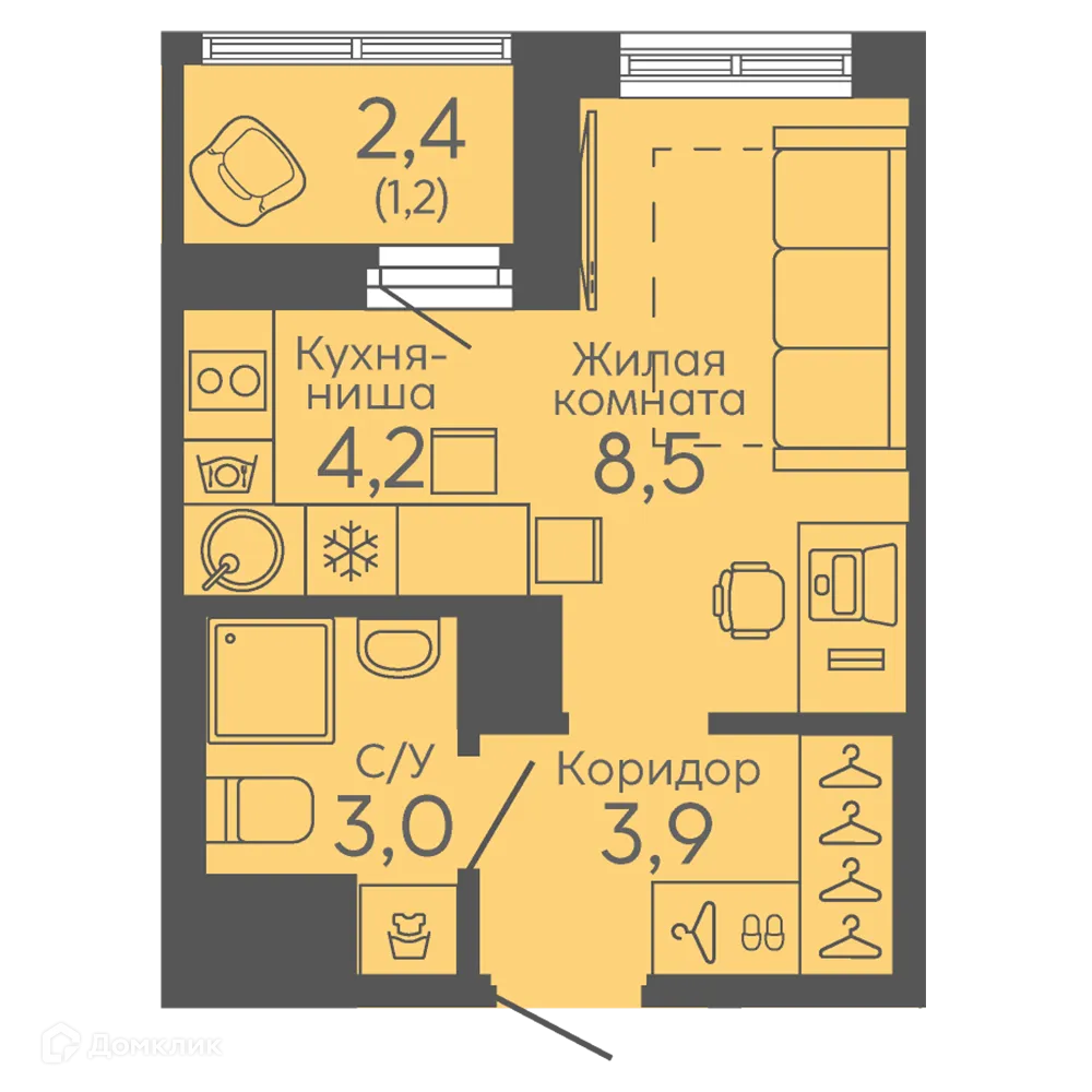 Фото квартиры в ЖК Новокольцовский