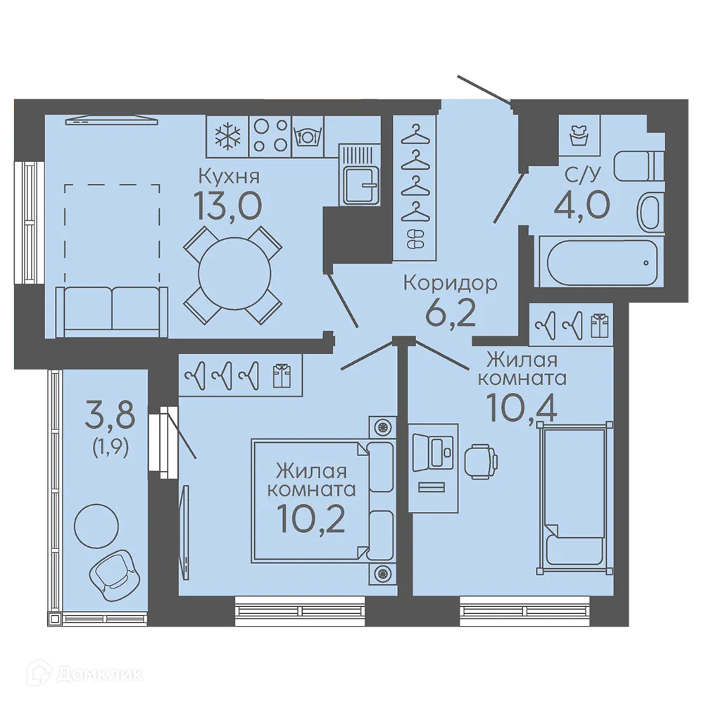 Фото квартиры в ЖК Новокольцовский