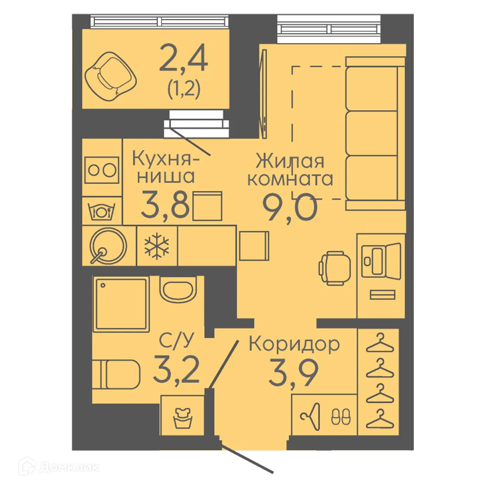 Фото квартиры в ЖК Новокольцовский