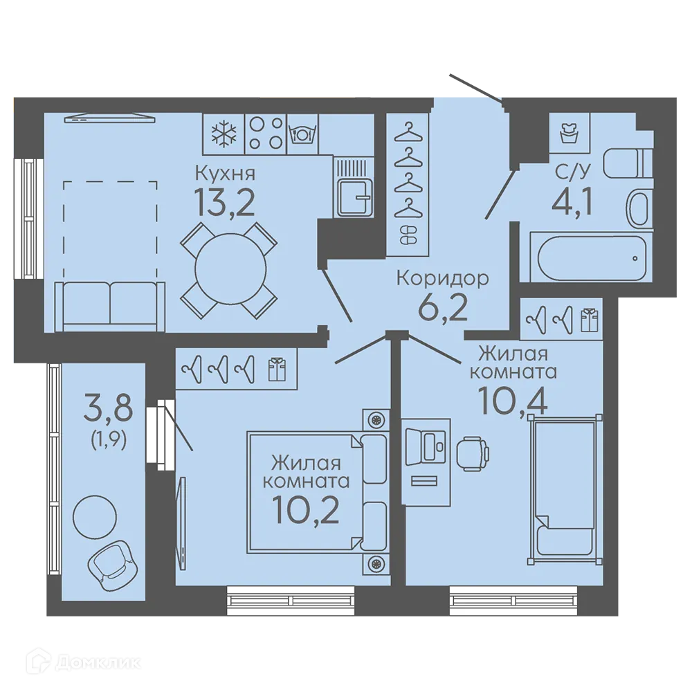 Фото квартиры в ЖК Новокольцовский