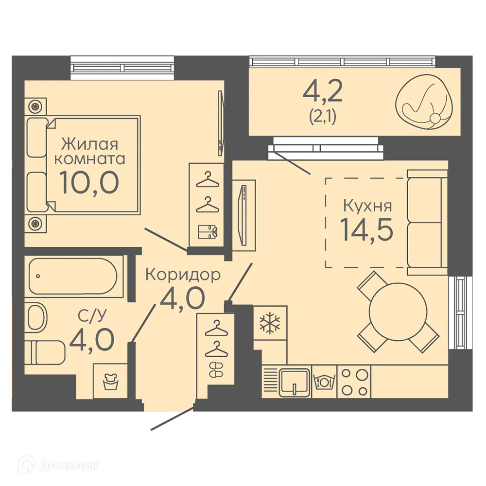 Фото квартиры в ЖК Новокольцовский