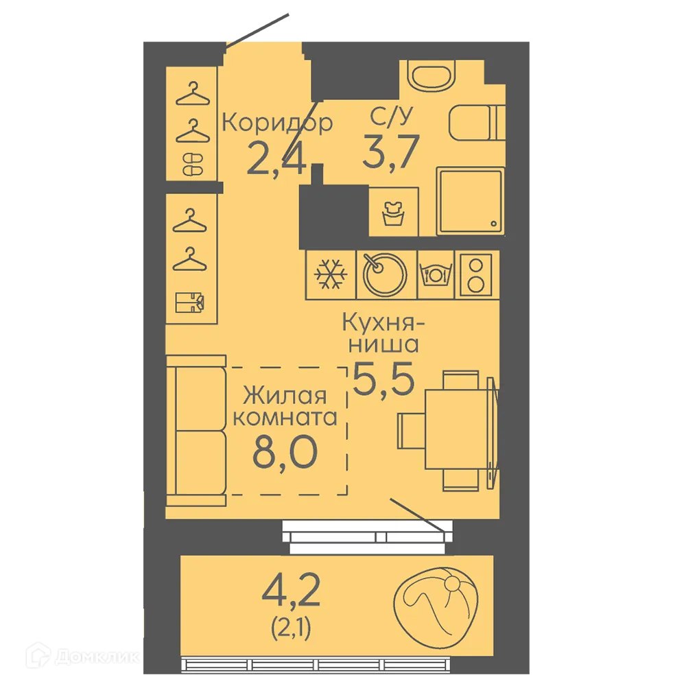 Фото квартиры в ЖК Новокольцовский