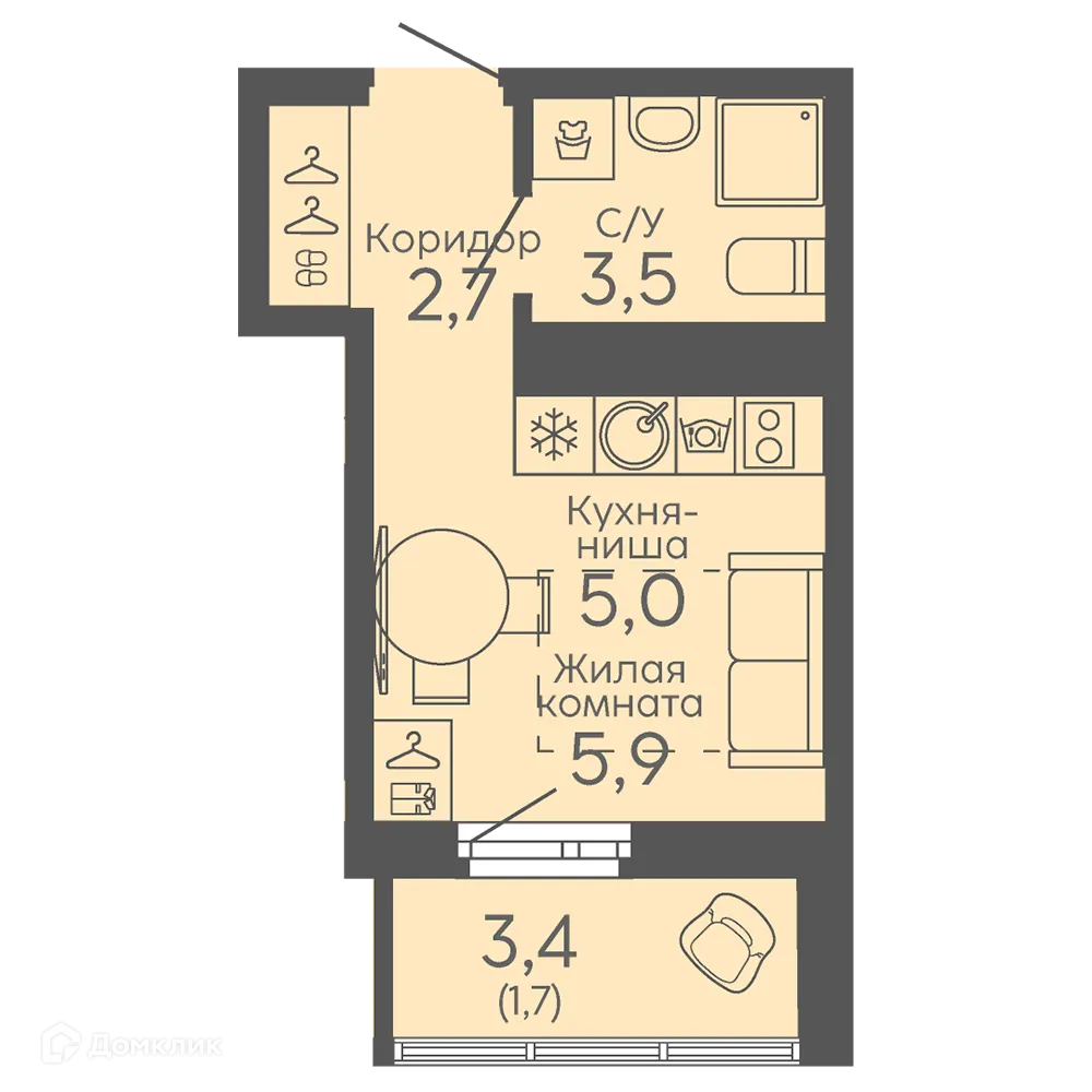 Фото квартиры в ЖК Новокольцовский