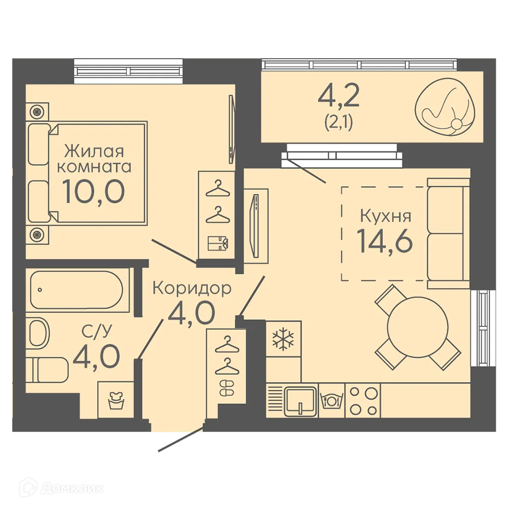 Фото квартиры в ЖК Новокольцовский