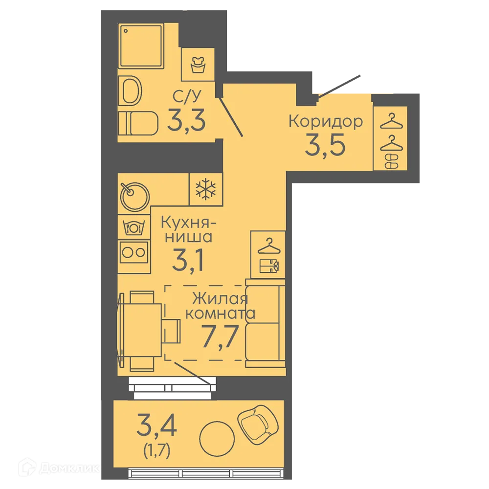 Фото квартиры в ЖК Новокольцовский