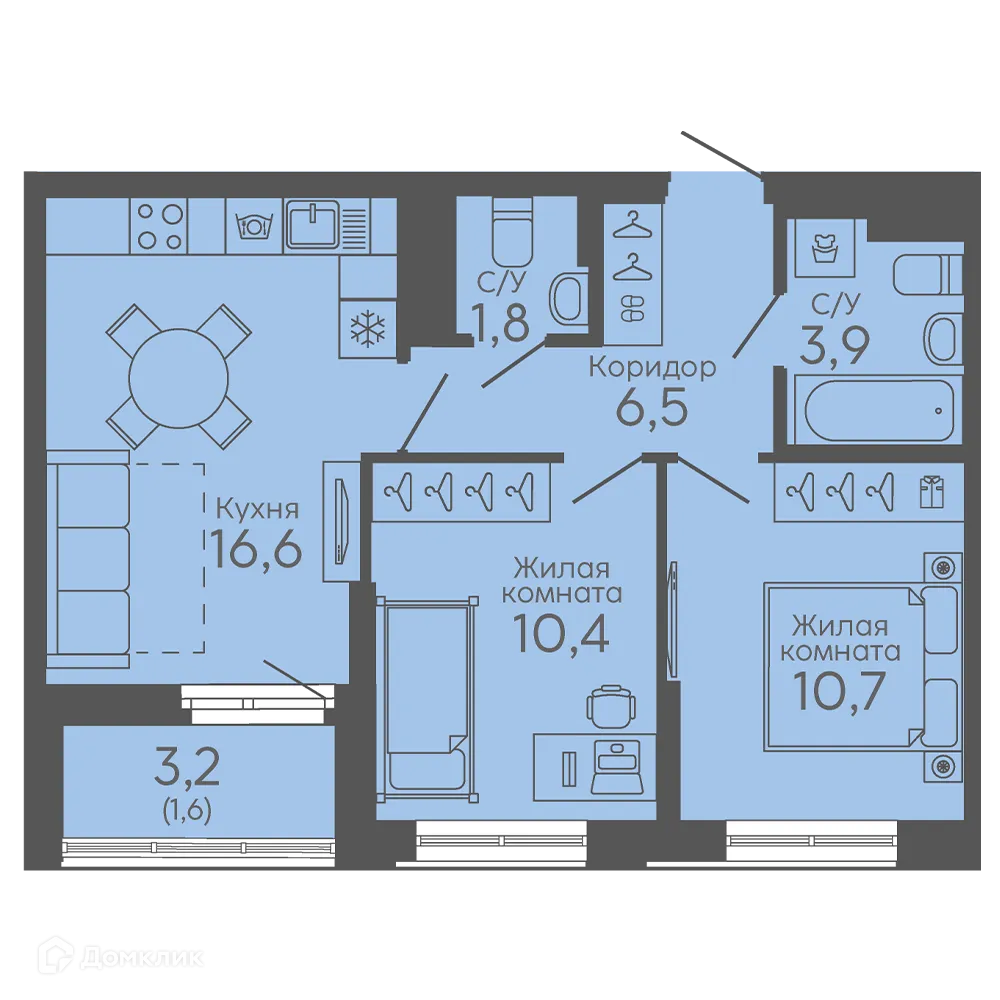 Фото квартиры в ЖК Новокольцовский