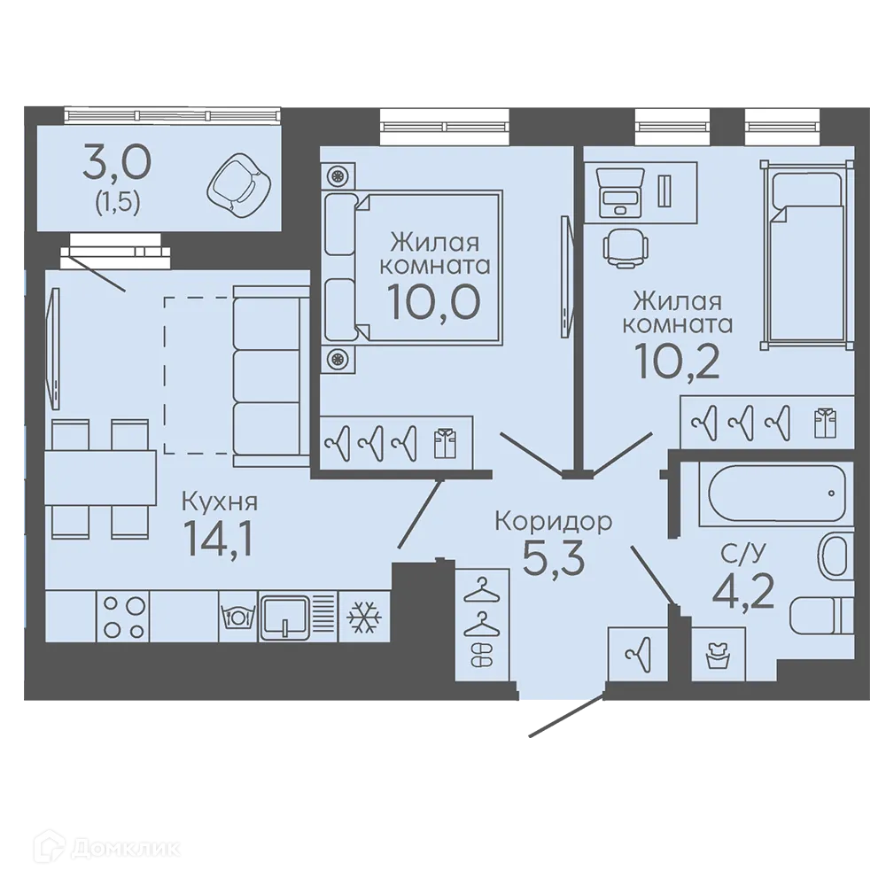 Фото квартиры в ЖК Новокольцовский