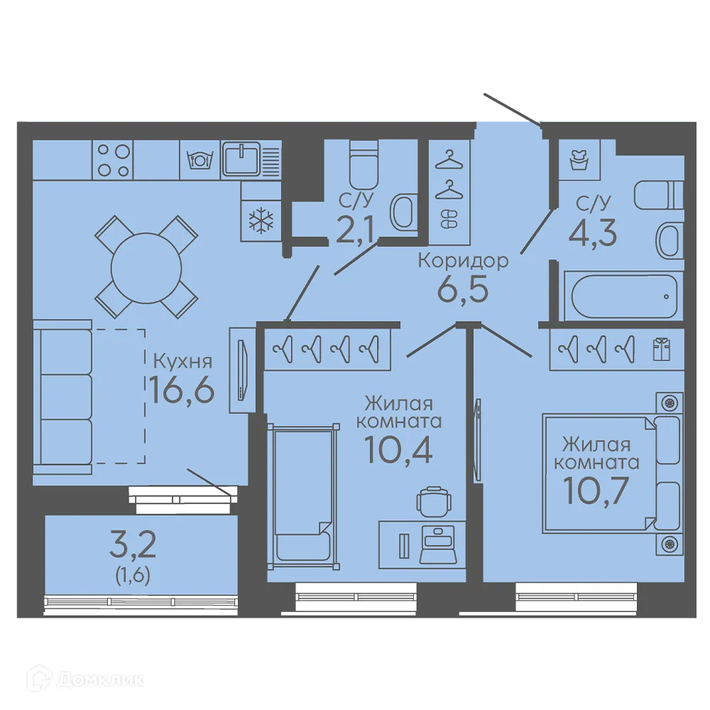 Фото квартиры в ЖК Новокольцовский