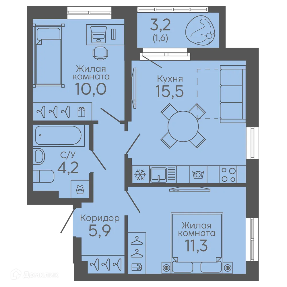 Фото квартиры в ЖК Новокольцовский