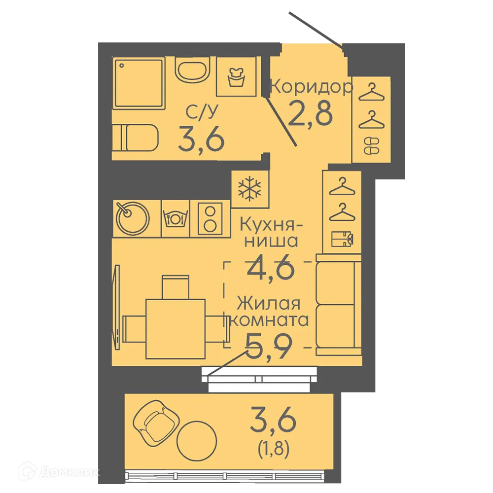 Фото квартиры в ЖК Новокольцовский
