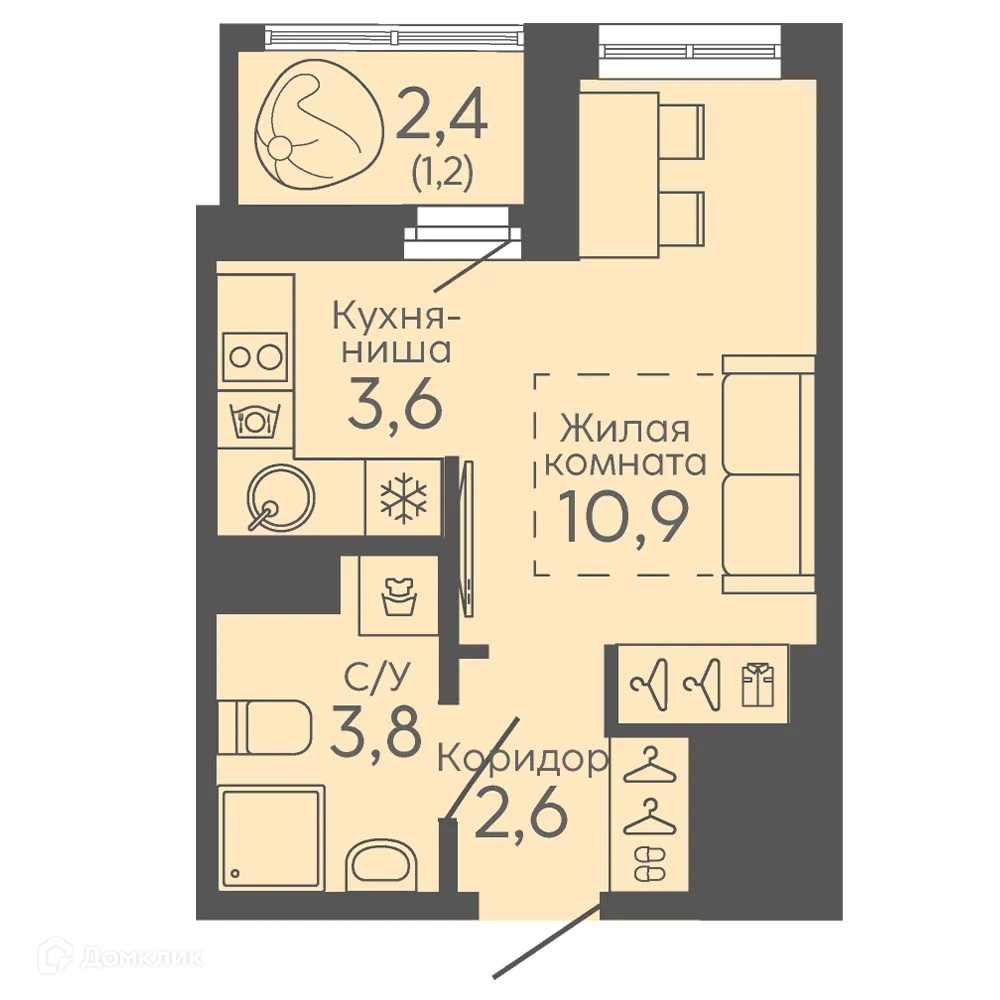 Фото квартиры в ЖК Новокольцовский