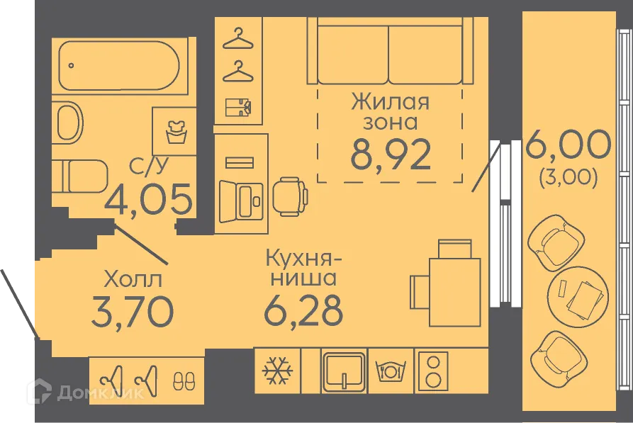 Фото квартиры в ЖК Новокольцовский