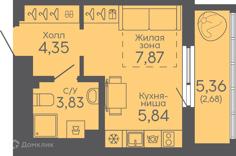 Фото квартиры в ЖК Новокольцовский