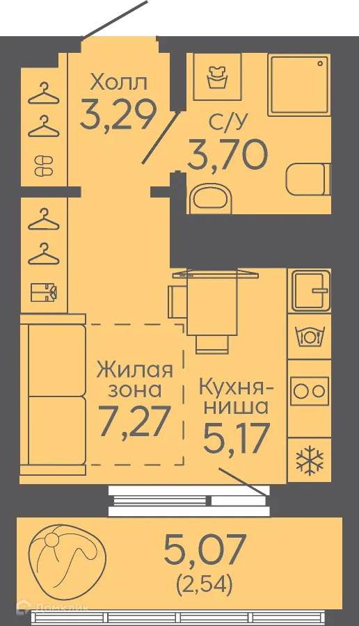 Фото квартиры в ЖК Новокольцовский
