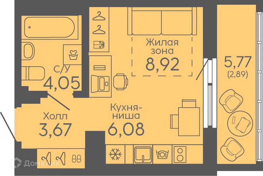 Фото квартиры в ЖК Новокольцовский
