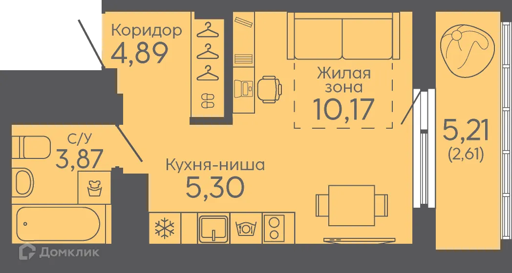 Фото квартиры в ЖК Новокольцовский
