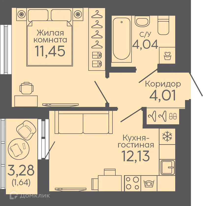 Фото квартиры в ЖК Новокольцовский