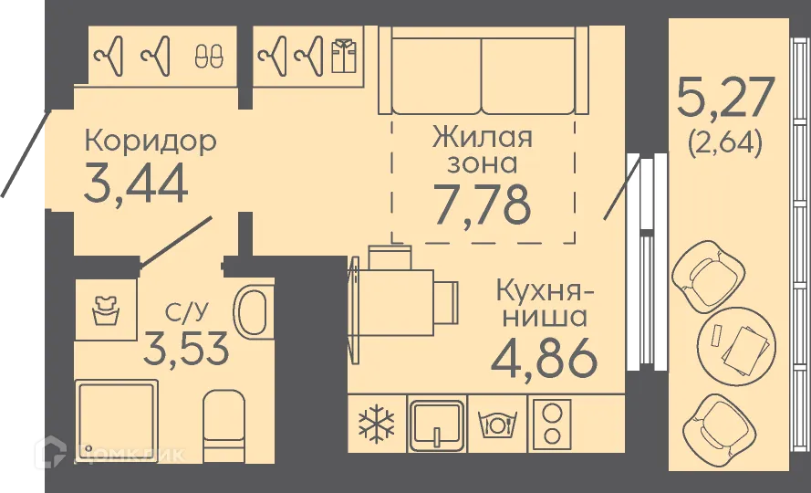 Фото квартиры в ЖК Новокольцовский