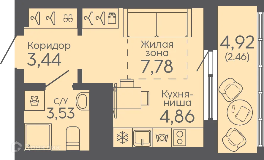 Фото квартиры в ЖК Новокольцовский