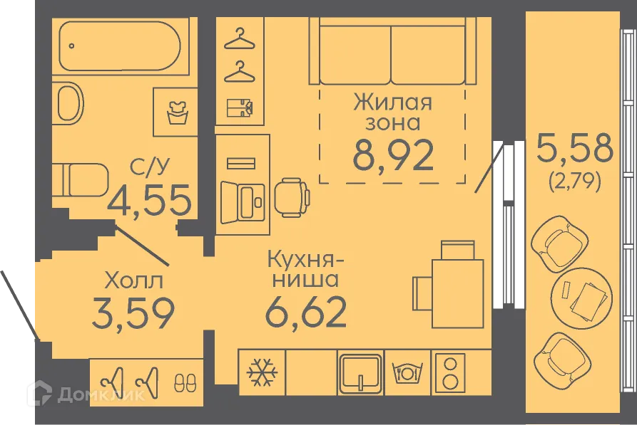 Фото квартиры в ЖК Новокольцовский
