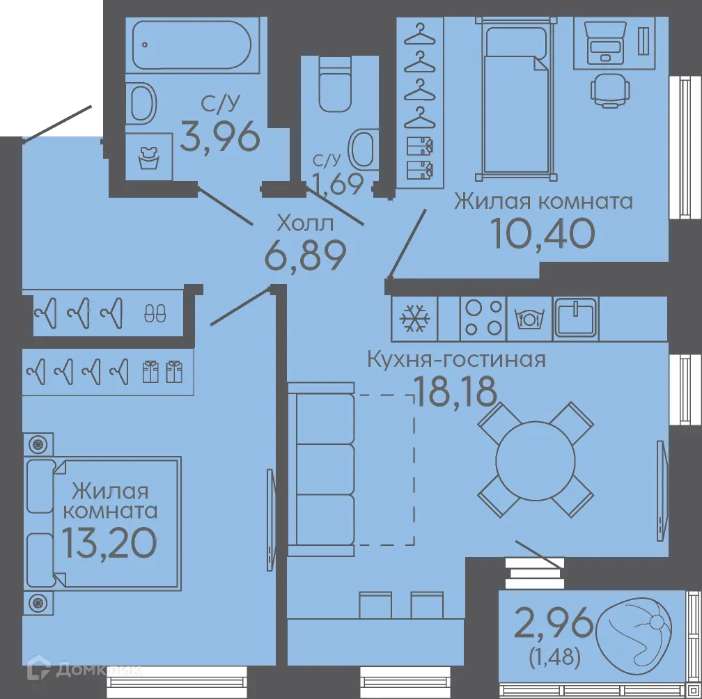 Фото квартиры в ЖК Новокольцовский