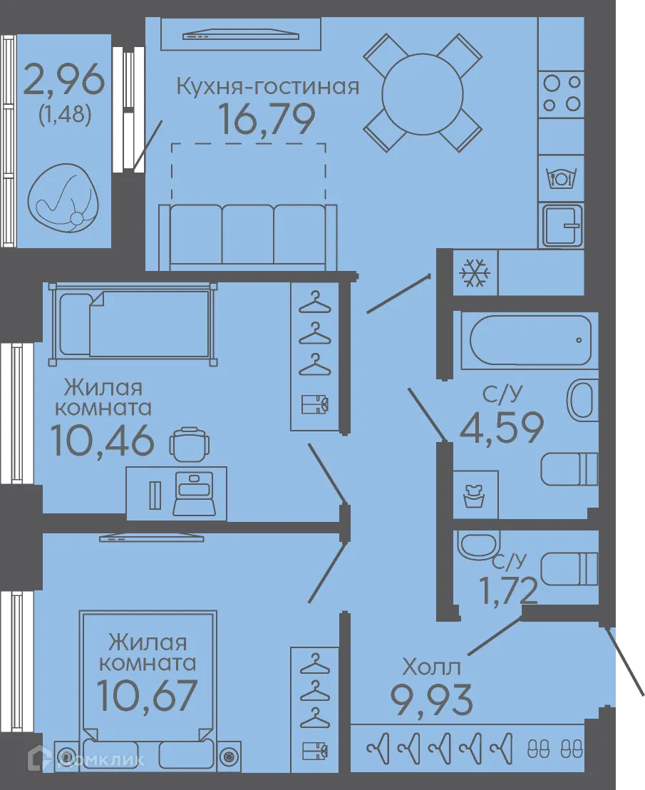 Фото квартиры в ЖК Новокольцовский